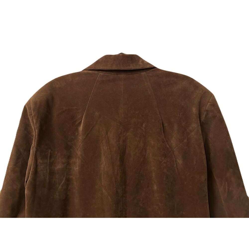 NEW Revolve x We The Free Womens Size Large Paper Cut Brown Faux Suede Blazer - Picture 8 of 11